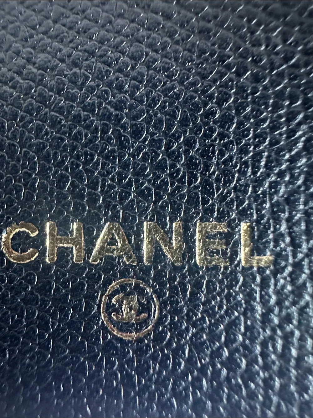 CHANEL Vintage 9-Series Black Caviar Leather CC Long Bifold Wallet